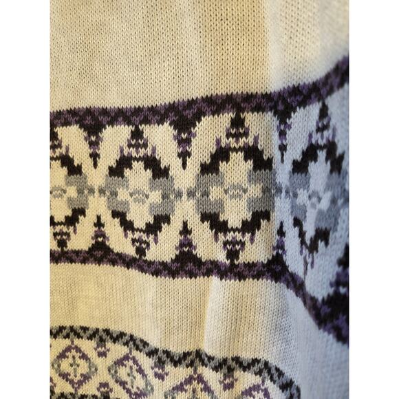 Pendleton Sweater Womens XL Argyle Pullover Cotton Button Detail Colorful - Picture 6 of 9